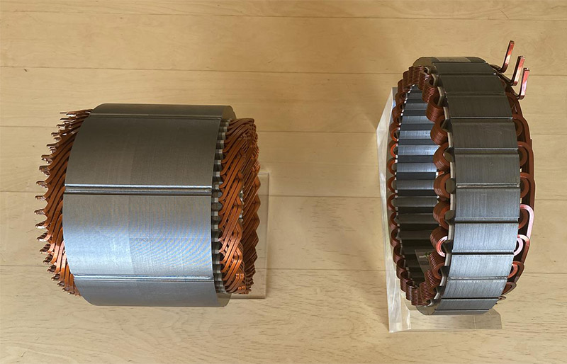Additional advantages of using enameled flat wires for drive motors